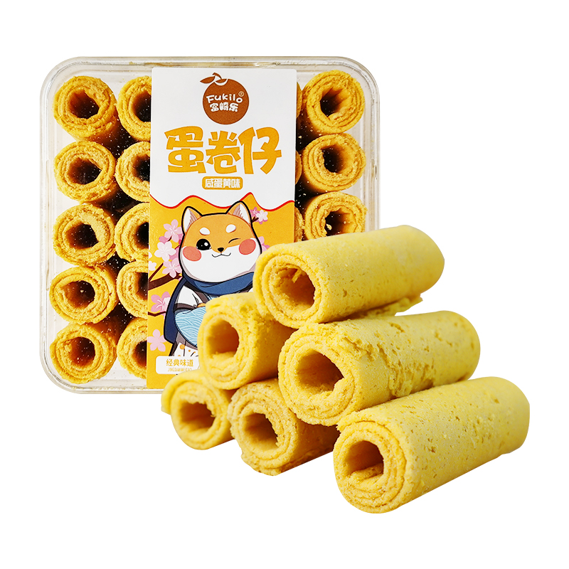 富崎乐咸蛋黄味蛋卷仔 188g/盒 3盒装 188g*3盒